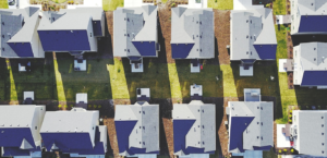 Houses lined up next to one another