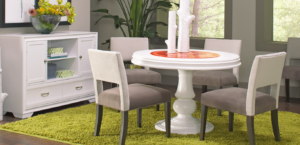 Bianca Round Dining Room with 4 Eve Chairs