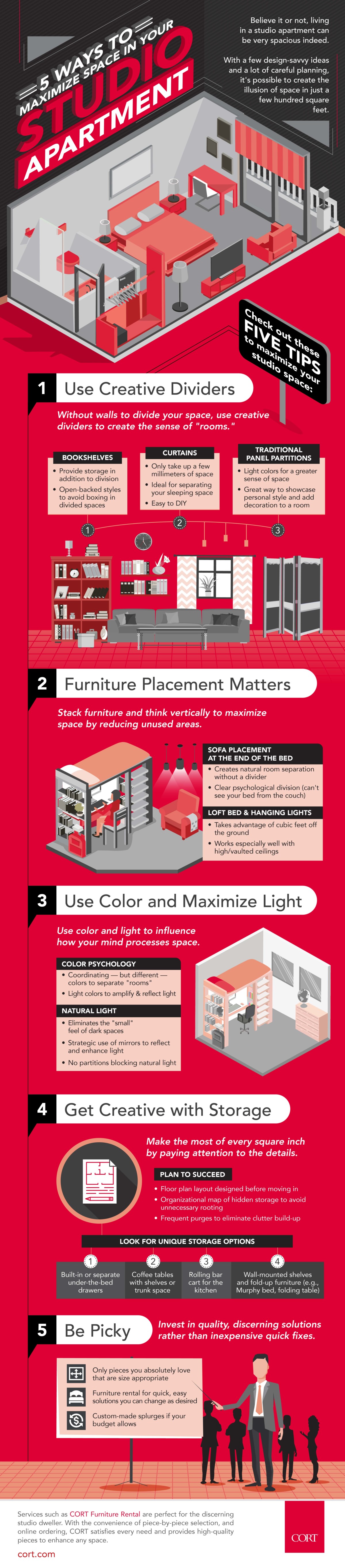 5 Ways to Maximize Space in Your Studio Apartment CORT