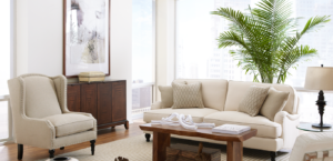 CORT Watson Living Room with Live Edge Bench