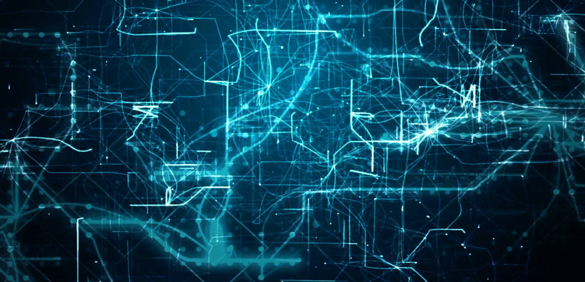 Light and dark blue cyber network