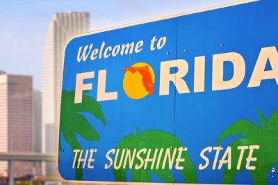 Welcome to Florida sign.