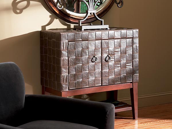 Woven Leather Chest