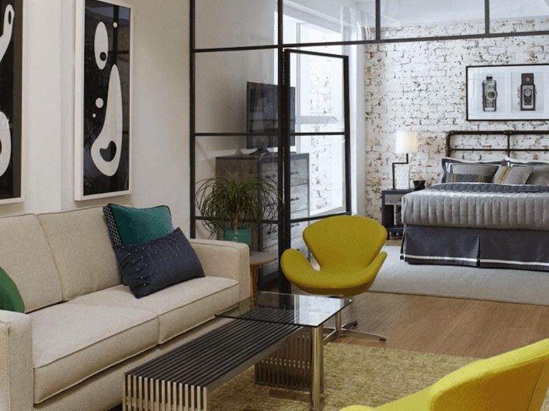 Stylish well curated studio apartment move-in ready and fully furnished.