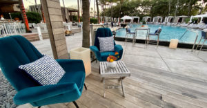 CORT Events Malibu Chair at Outdoor Pool Part Event