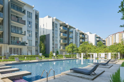 Modern residential buildings with outdoor facilities, one of the best apartment amenities to have