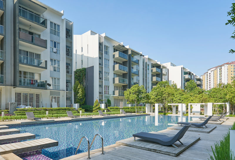 Modern residential buildings with outdoor facilities, one of the best apartment amenities to have