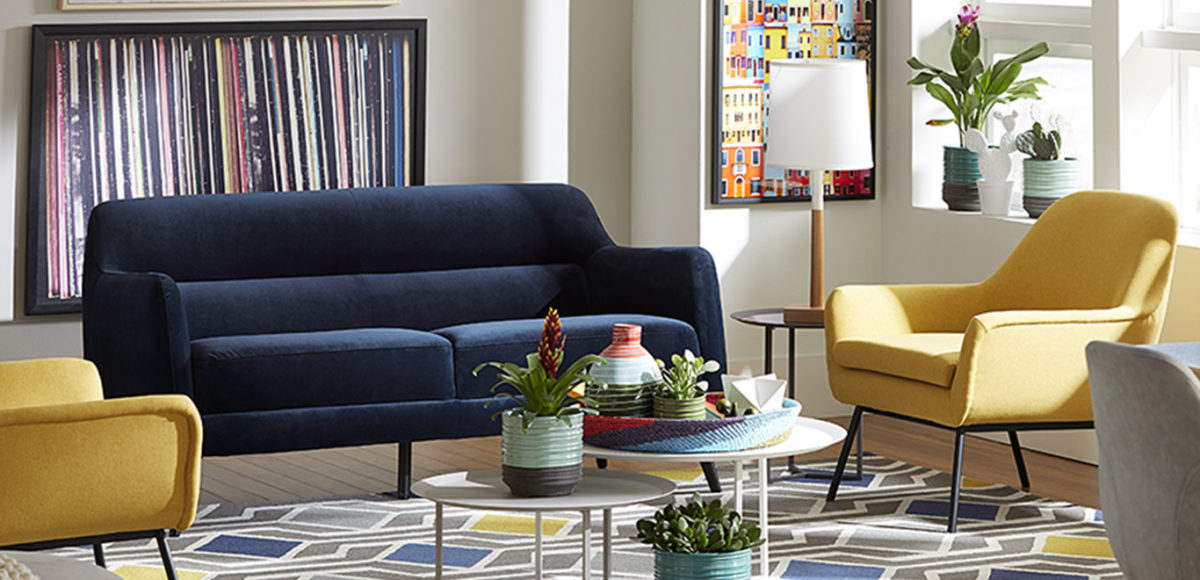 CORT Furniture Rental Avant Basic decor modern living room decor colorful home decor