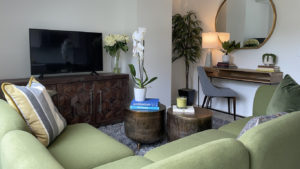 CORT Furniture Rental accent furniture in an apartment