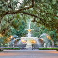 Savannah, Georgia, USA at Forsyth Park Fountain.