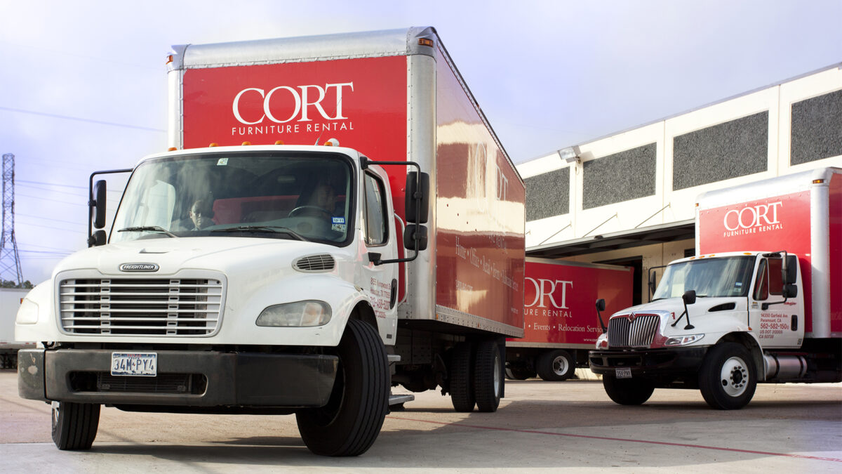 CORT Trucks at warehouse